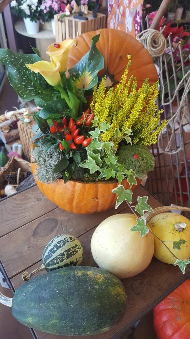 Composition-florale-orange-jaune-citrouille